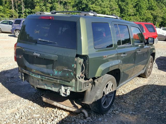 1J8FT48W37D352387 - 2007 JEEP PATRIOT LI GREEN photo 4