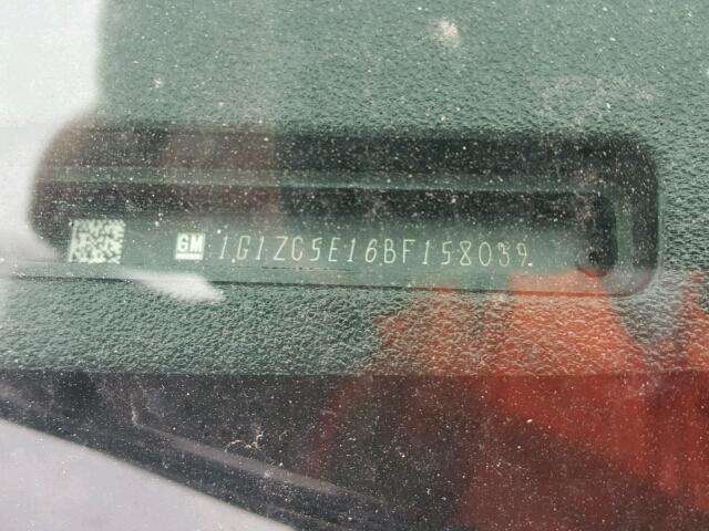 1G1ZC5E16BF158039 - 2011 CHEVROLET MALIBU 1LT 灰色 照片 10