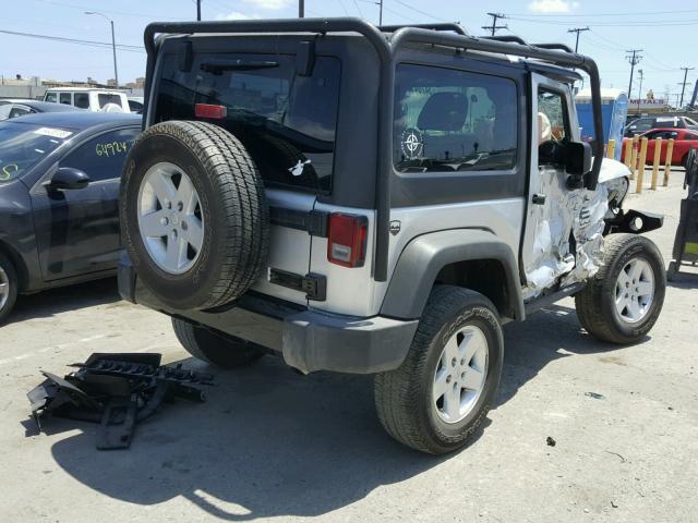 1C4AJWAG8CL254798 - 2012 JEEP WRANGLER S SILVER photo 4