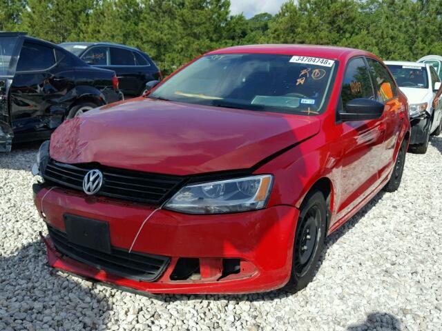 3VW2K7AJ8EM406578 - 2014 VOLKSWAGEN JETTA BASE 红色 照片 2