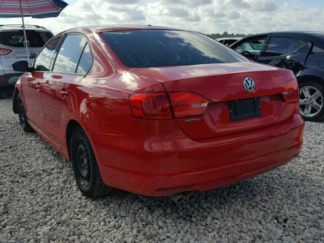 3VW2K7AJ8EM406578 - 2014 VOLKSWAGEN JETTA BASE 红色 照片 3