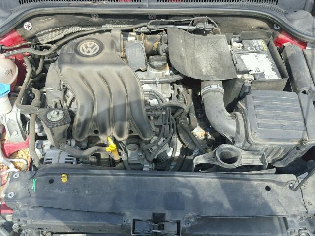 3VW2K7AJ8EM406578 - 2014 VOLKSWAGEN JETTA BASE 红色 照片 7
