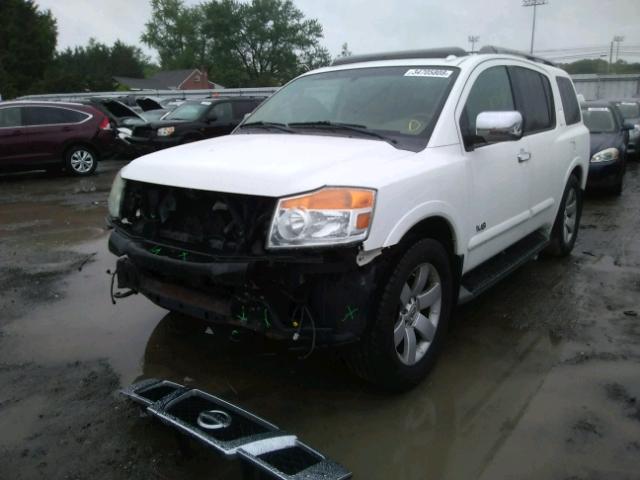 5N1AA08C18N616851 - 2008 NISSAN ARMADA SE WHITE photo 2