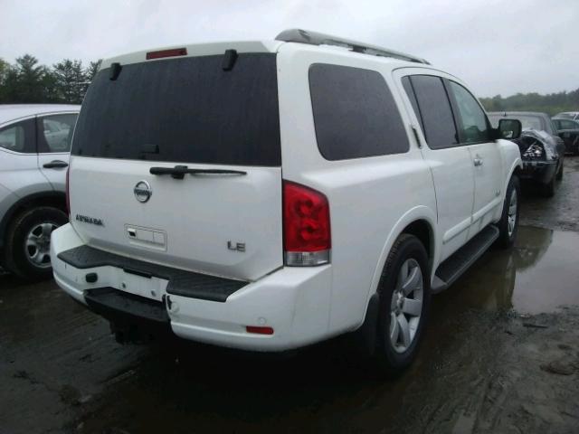 5N1AA08C18N616851 - 2008 NISSAN ARMADA SE WHITE photo 4