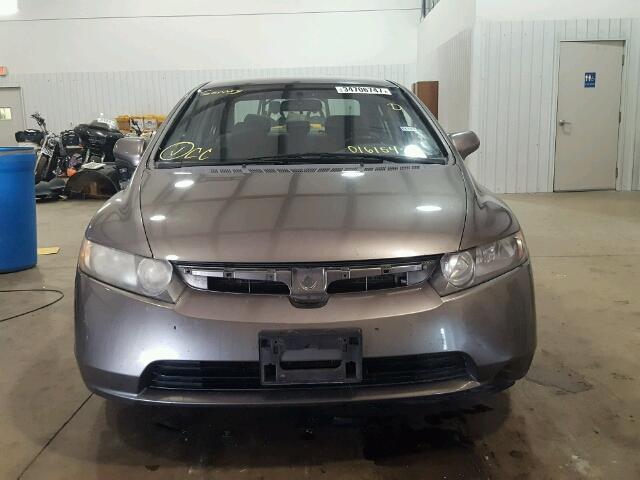 1HGFA16518L016154 - 2008 HONDA CIVIC LX GRAY photo 9