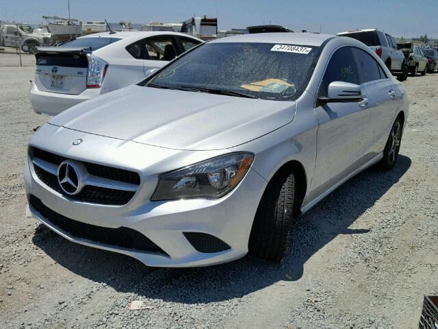 WDDSJ4EB2EN052947 - 2014 MERCEDES-BENZ CLA SILVER photo 2