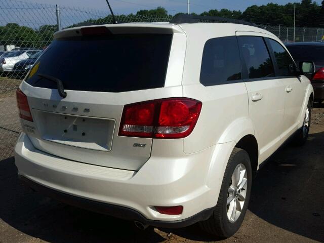 3C4PDCBG9DT568254 - 2013 DODGE JOURNEY SX WHITE photo 4