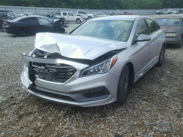 5NPE34AF1FH104421 - 2015 HYUNDAI SONATA SPO SILVER photo 2