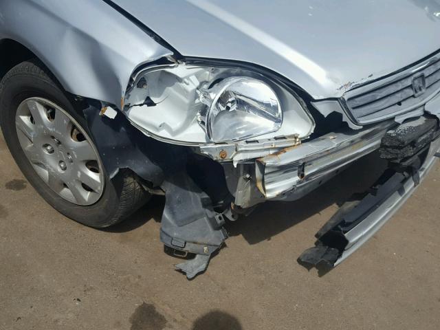 2HGEJ6619YH506652 - 2000 HONDA CIVIC BASE SILVER photo 9