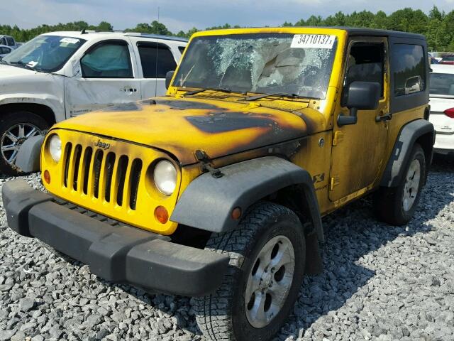 1J4FZ24108L526468 - 2008 JEEP WRANGLER X YELLOW photo 2