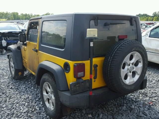 1J4FZ24108L526468 - 2008 JEEP WRANGLER X YELLOW photo 3