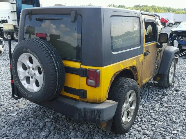 1J4FZ24108L526468 - 2008 JEEP WRANGLER X YELLOW photo 4