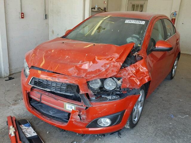 1G1JE5SH9C4110573 - 2012 CHEVROLET SONIC LTZ ORANGE photo 2