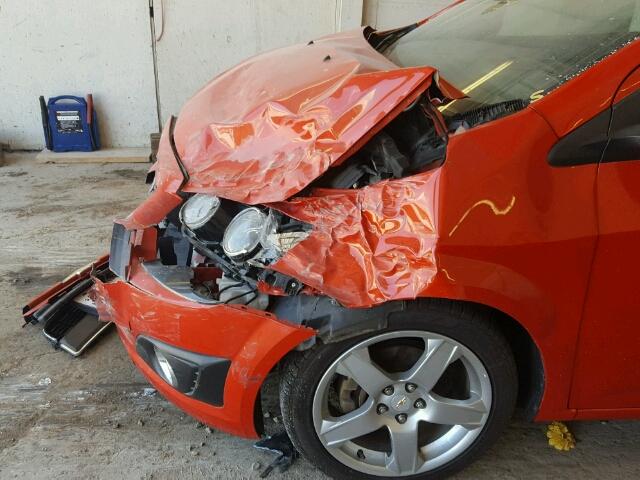 1G1JE5SH9C4110573 - 2012 CHEVROLET SONIC LTZ ORANGE photo 9