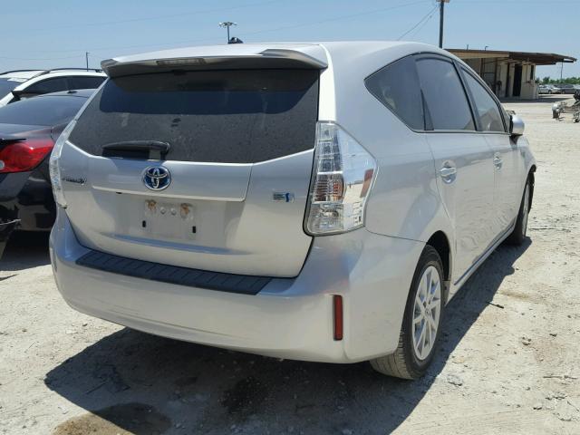 JTDZN3EU6EJ003461 - 2014 TOYOTA PRIUS V SILVER photo 4