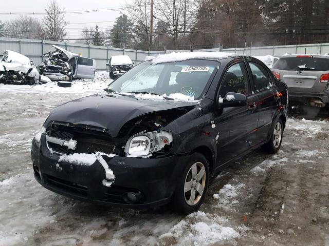 KL1TD56628B241611 - 2008 CHEVROLET AVEO BASE Սև լուսանկար 2