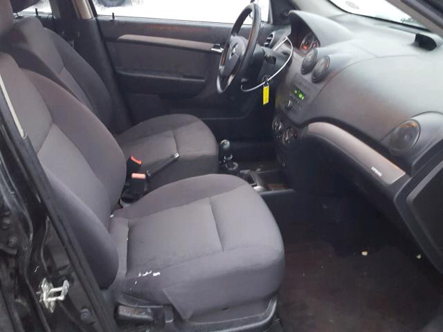 KL1TD56628B241611 - 2008 CHEVROLET AVEO BASE Սև լուսանկար 5