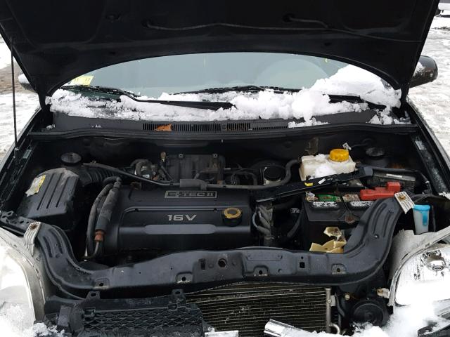 KL1TD56628B241611 - 2008 CHEVROLET AVEO BASE Սև լուսանկար 7