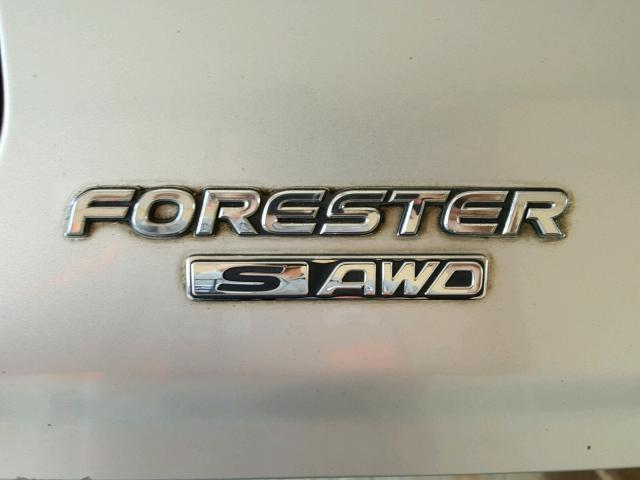 JF1SF65602H743565 - 2002 SUBARU FORESTER S ვერცხლისფერი ფოტო 10