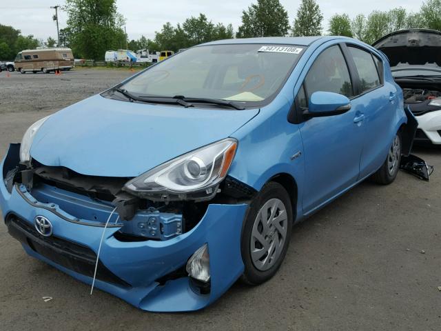 JTDKDTB33G1134771 - 2016 TOYOTA PRIUS C BLUE photo 2