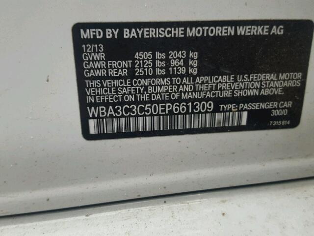WBA3C3C50EP661309 - 2014 BMW 320 I WHITE photo 10