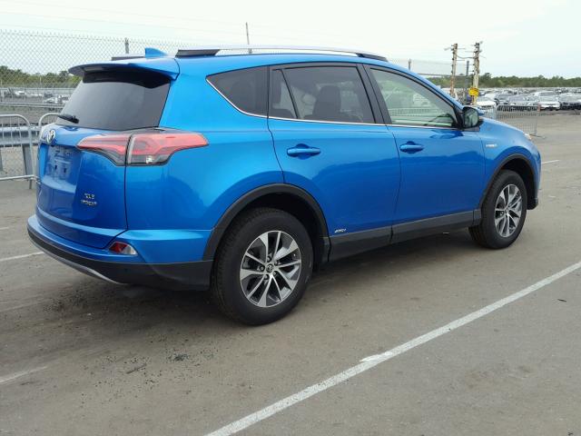 JTMRJREV0HD153012 - 2017 TOYOTA RAV4 HV LE BLUE photo 4