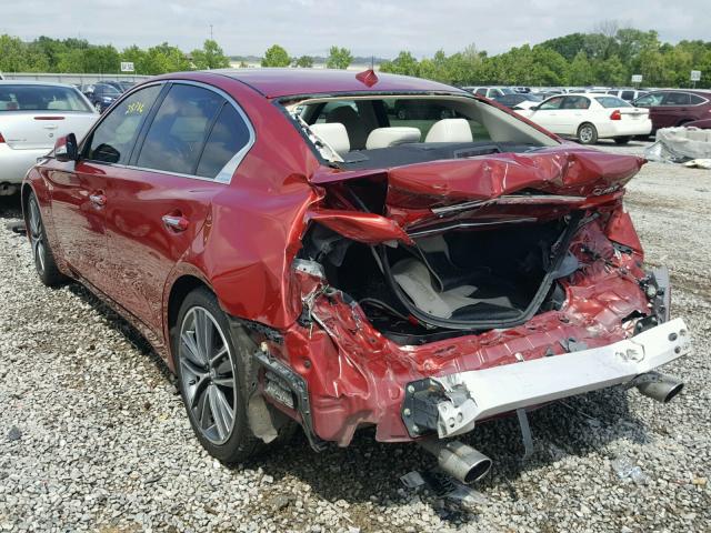 JN1BV7AP6EM681704 - 2014 INFINITI Q50 BASE RED photo 3