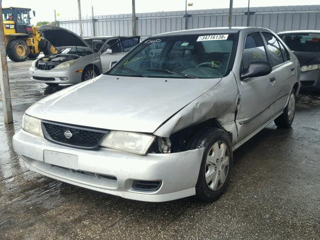 1N4AB41DXWC742636 - 1998 NISSAN SENTRA E SILVER photo 2