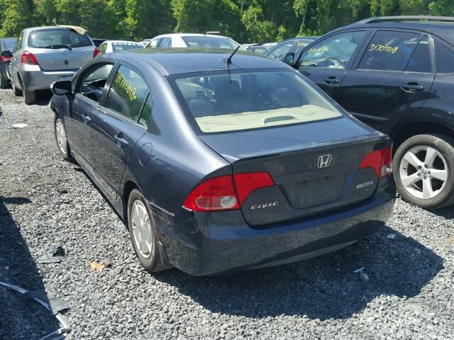 JHMFA36227S012021 - 2007 HONDA CIVIC HYBR GRAY photo 3