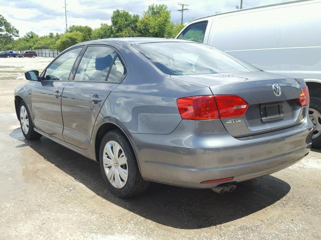 3VW2K7AJ0DM224078 - 2013 VOLKSWAGEN JETTA BASE 石墨色 照片 3