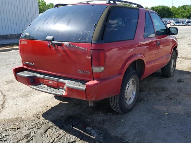 1GKCS18W2YK233047 - 2000 GMC JIMMY RED photo 4