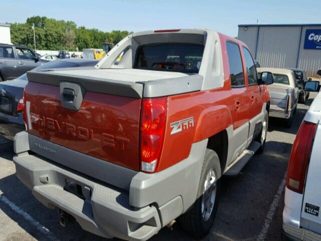 3GNEC13T02G318523 - 2002 CHEVROLET AVALANCHE ORANGE photo 4