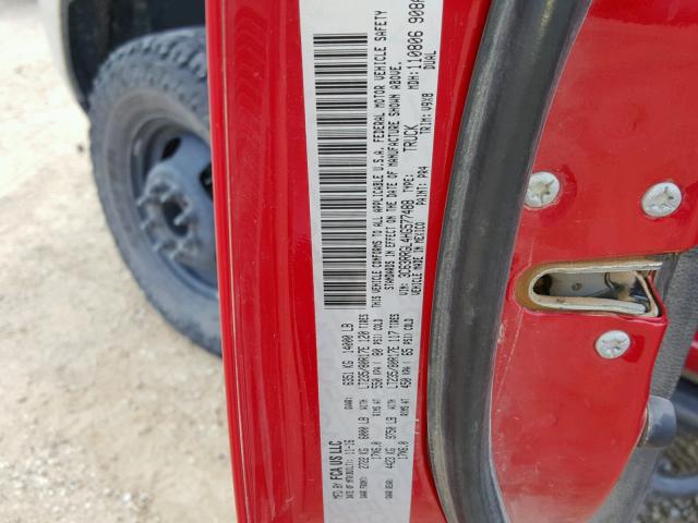 3C63RRGL4HG577488 - 2017 RAM 3500 ST RED photo 10