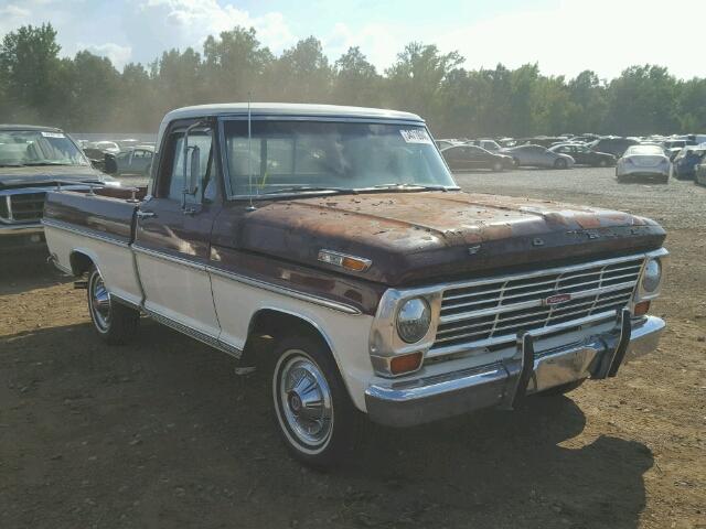 F10YLC87922 - 1968 FORD PICKUP MAROON photo 1