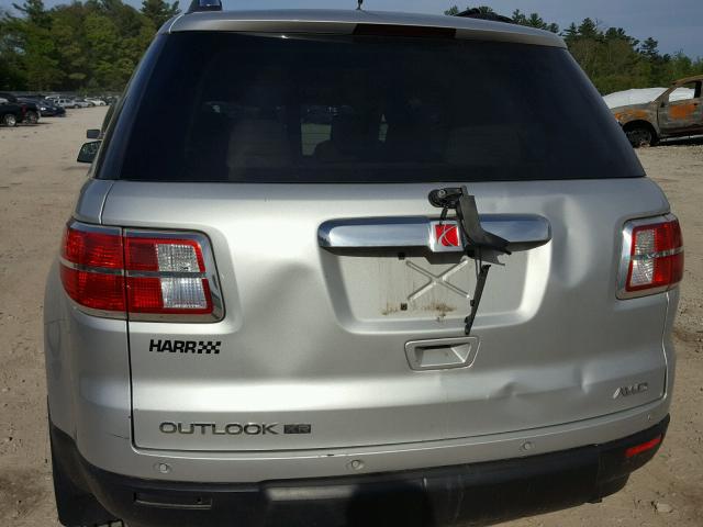 5GZEV23D69J138553 - 2009 SATURN OUTLOOK XR ვერცხლისფერი ფოტო 9