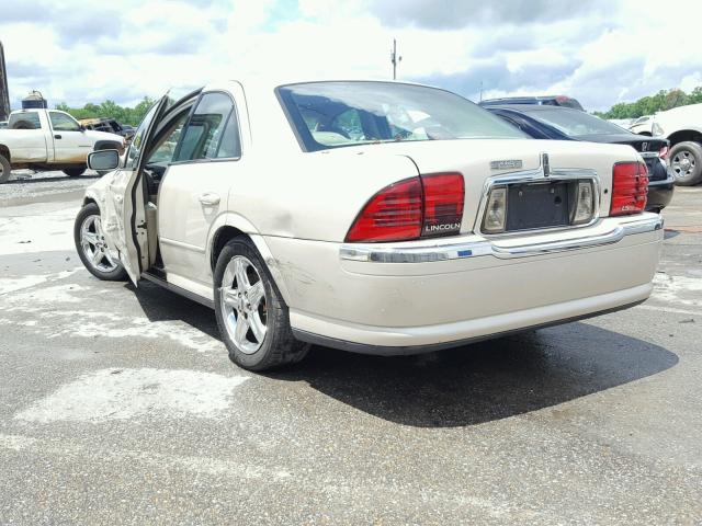 1LNHM86S42Y710646 - 2002 LINCOLN LS Krem foto 3