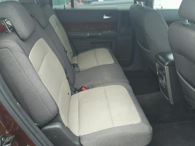2FMGK5CC2ABA74625 - 2010 FORD FLEX SEL ბურგუნდია ფოტო 6