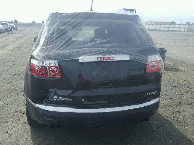 1GKLVNED9AJ238212 - 2010 GMC ACADIA SLT შავი ფოტო 9