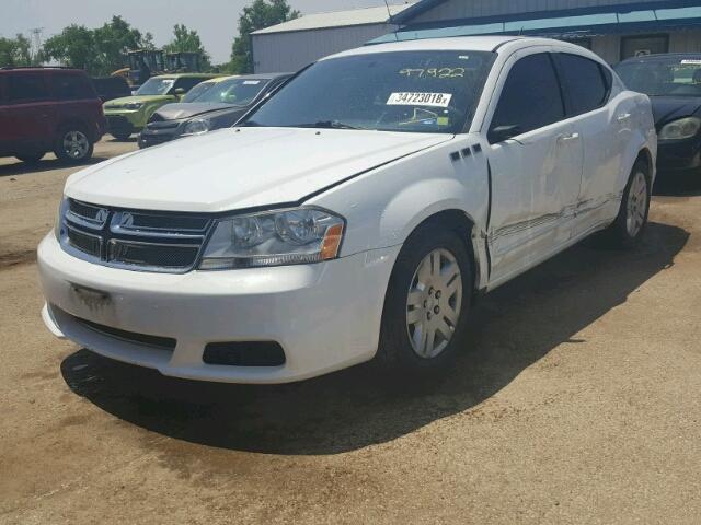 1B3BD4FB0BN586994 - 2011 DODGE AVENGER EX WHITE photo 2