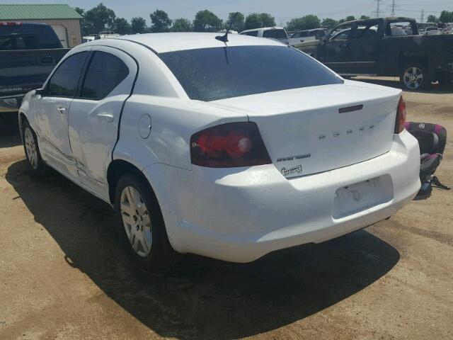 1B3BD4FB0BN586994 - 2011 DODGE AVENGER EX WHITE photo 3