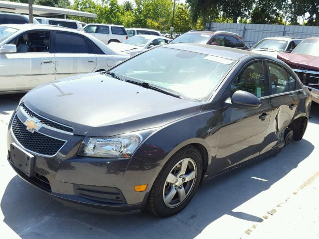 1G1PC5SB4E7128377 - 2014 CHEVROLET CRUZE LT GRAY photo 2