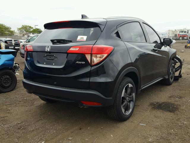 3CZRU6H74JM702895 - 2018 HONDA HR-V EXL BLACK photo 4