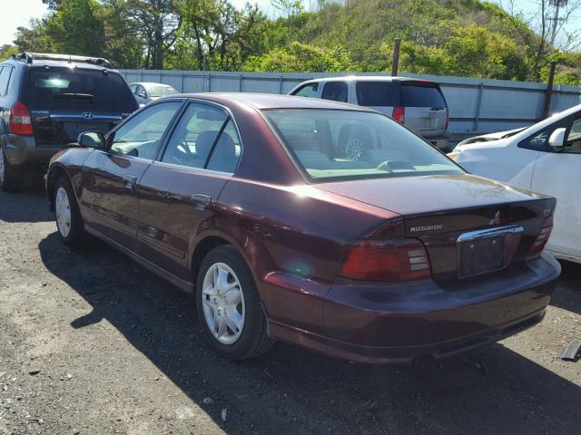 4A3AA46L0XE062552 - 1999 MITSUBISHI GALANT ES MAROON photo 3