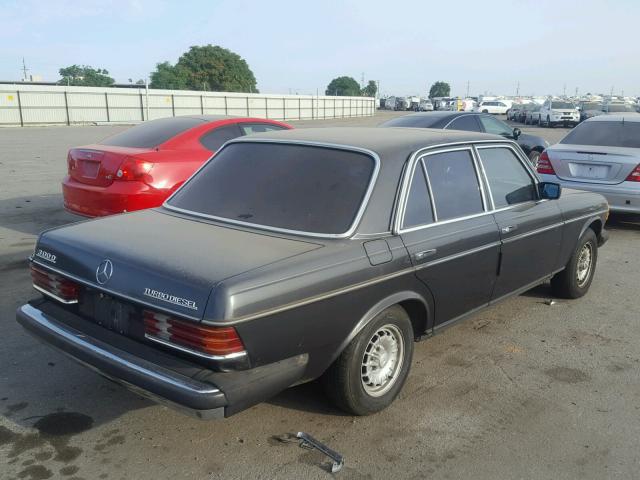 WDBAB33C0FA255626 - 1985 MERCEDES-BENZ 300 DT GRAY photo 4