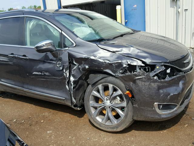 2C4RC1GG1HR572719 - 2017 CHRYSLER PACIFICA L ნაცრისფერი ფოტო 9