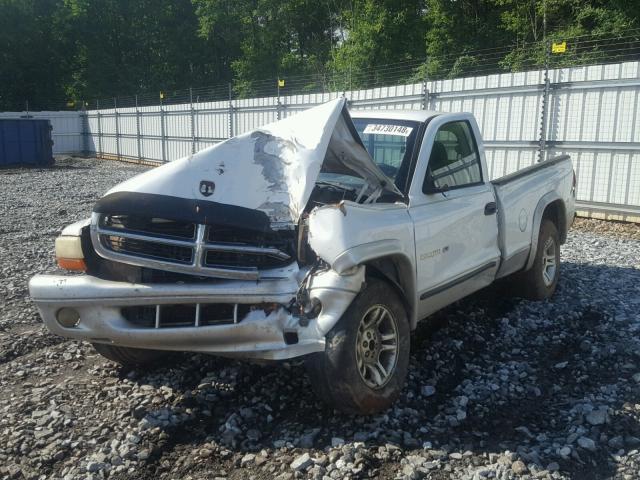 1B7FL46X52S699579 - 2002 DODGE DAKOTA SLT WHITE photo 2