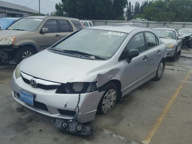 2HGFA1F36AH504193 - 2010 HONDA CIVIC VP SILVER photo 2