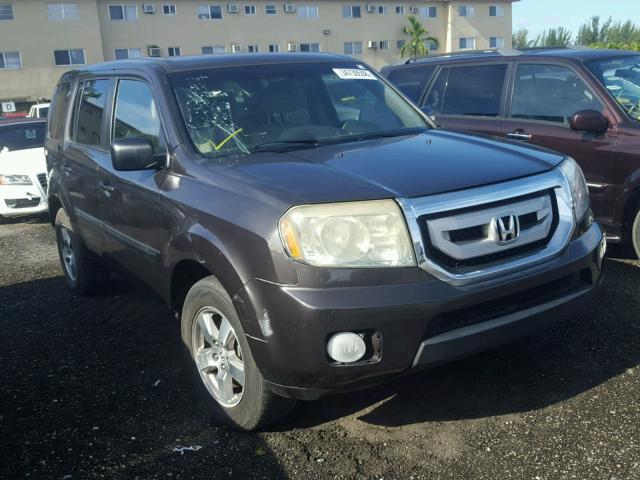 5FNYF3H20FB004990 - 2015 HONDA PILOT LX BROWN photo 1