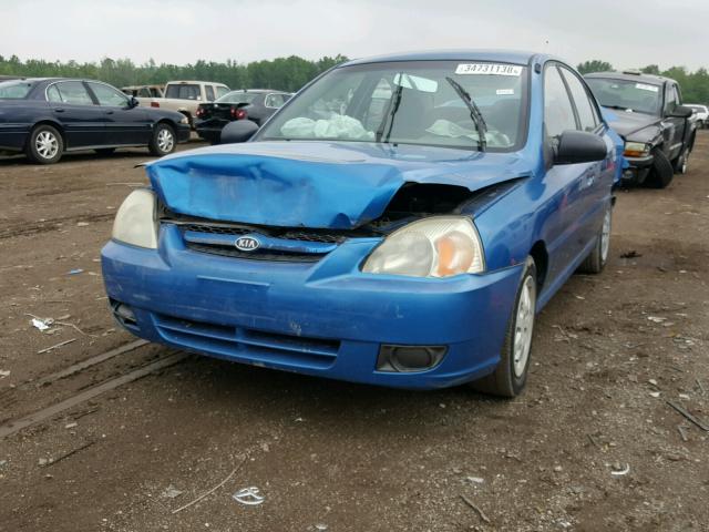 KNADC125036251154 - 2003 KIA RIO BLUE photo 2