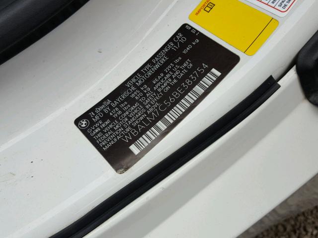 WBALM7C56BE383754 - 2011 BMW Z4 SDRIVE3 白色 照片 10